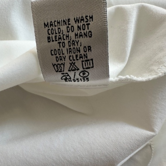 Lafayette148 White Top/Blouse/Tunic Short Sleeve Surplice Neck Wrap Front Large - Picture 14 of 16